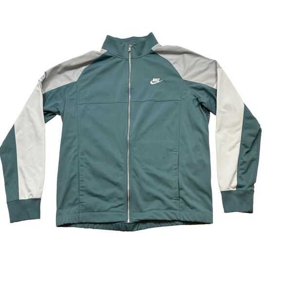 Men’s Nike Blue Green Full Zip Track Jacket Size Large - Picture 3 of 12
